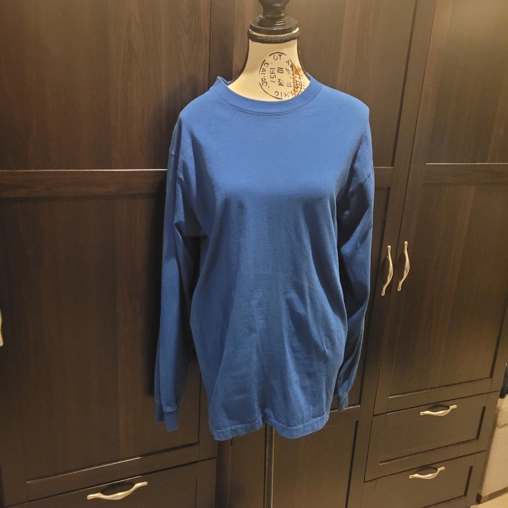DSMNY Infrathin Long Blue Shirt in Mens Size Medium - Picture 3 of 5